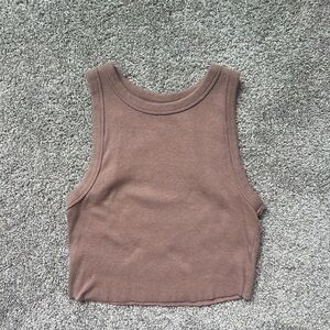 TARGET (A NEW DAY) BROWN PLAIN-SIMPLE CROP TOP TANK (size medium)